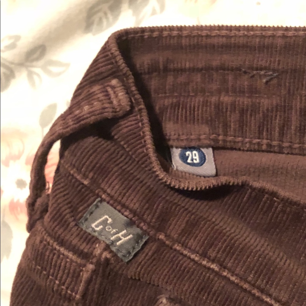 Low Rise Straight Leg Skinny Cords